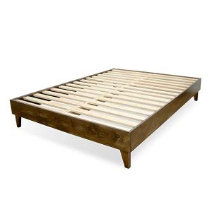 eLuxurySupply Wood Bed Frame – Lower Underframe Clearance
